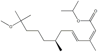 2,4-Dodecadienoic acid, 11-methoxy-3,7,11-trimethyl-, 1-methylethyl ester, (2Z,4E,7S)- 化学構造式