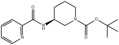 (S)-tert-Butyl 3-(pyridine-2-carbonylamino)piperidine-1-carboxylate Struktur