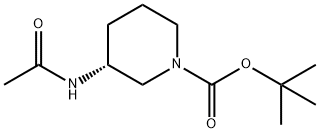 (R)-tert-Butyl 3-acetamidopiperidine-1-carboxylate Struktur