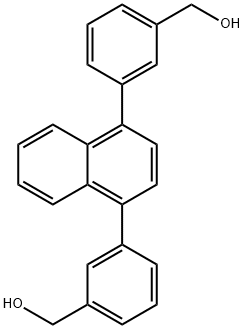 (NAPHTHALENE-1,4-DIYLBIS(3,1-PHENYLENE))DIMETHANOL,1349708-87-7,结构式