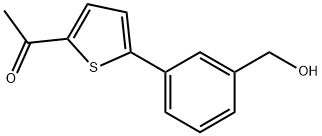 1-(5-(3-(HYDROXYMETHYL)PHENYL)THIOPHEN-2-YL)ETHANONE 化学構造式