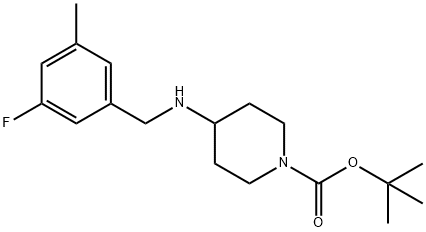 tert-Butyl 4-(3-fluoro-5-methylbenzylamino)piperidine-1-carboxylate Structure