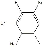 2,4-二溴-3-氟-6-甲基苯胺,1349719-26-1,结构式