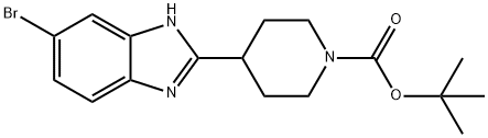 4-(5-BROMO-1H-BENZOIMIDAZOL-2-YL)-PIPERIDINE-1-CARBOXYLIC ACID TERT-BUTYL ESTER Struktur