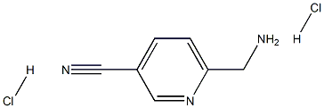 6-(aminomethyl)pyridine-3-carbonitrile dihydrochloride Struktur