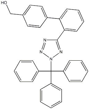 [4-[2-(2-trityltetrazol-5-yl)phenyl]phenyl]methanol Struktur