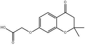 2-[(2,2-Dimethyl-4-oxo-3,4-dihydro-2H-1-benzopyran-7-yl)oxy]acetic acid Struktur