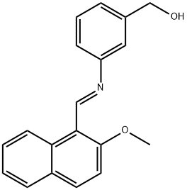 (3-{[(2-methoxy-1-naphthyl)methylene]amino}phenyl)methanol Structure