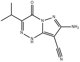 7-Amino-3-isopropyl-4-oxo-1,4-dihydro-pyrazolo[5,1-c][1,2,4]triazine-8-carbonitrile|