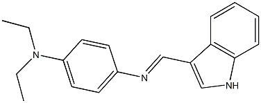 N,N-diethyl-N'-(1H-indol-3-ylmethylene)-1,4-benzenediamine 结构式