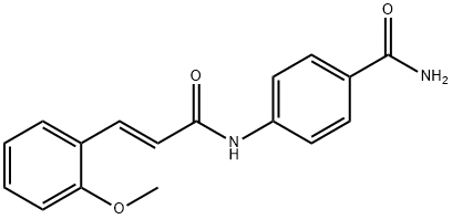 4-{[3-(2-methoxyphenyl)acryloyl]amino}benzamide 化学構造式