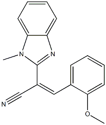 (E)-3-(2-methoxyphenyl)-2-(1-methyl-1H-benzo[d]imidazol-2-yl)acrylonitrile Structure