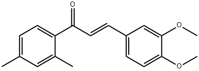 (2E)-3-(3,4-dimethoxyphenyl)-1-(2,4-dimethylphenyl)prop-2-en-1-one 结构式