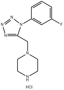 1-{[1-(3-fluorophenyl)-1H-tetrazol-5-yl]methyl}piperazine dihydrochloride Structure