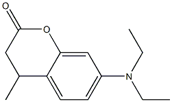 2H-1-Benzopyran-2-one, 7-(diethylamino)-3,4-dihydro-4-methyl- Structure