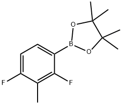 2,4-DIFLUORO-3-METHYLPHENYLBORONIC ACID PINACOL ESTER 化学構造式