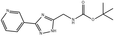 (5-Pyridin-3-yl-2H-[1,2,4]triazol-3-ylmethyl)-carbamic acid tert-butyl ester Struktur