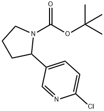 2-(6-CHLORO-PYRIDIN-3-YL)-PYRROLIDINE-1-CARBOXYLIC ACID TERT-BUTYL ESTER Structure