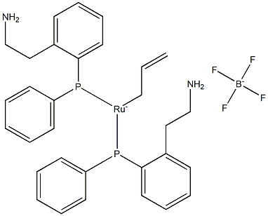 Allylbis(2-aminoethyldiphenylphosphino)ruthenium(II) tetrafluoroborate Struktur