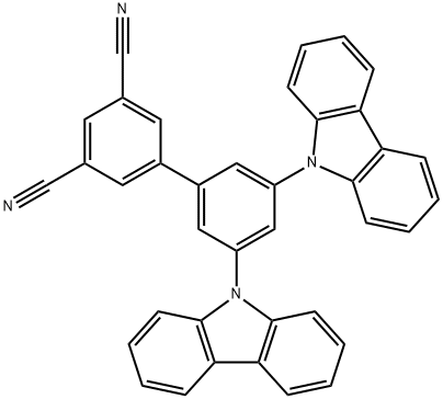 3',5'-Di(carbazol-9-yl)-[1,1'-biphenyl]-3,5-dicarbonitrile Structure