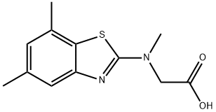 N-(5,7-dimethyl-1,3-benzothiazol-2-yl)-N-methylglycine Structure