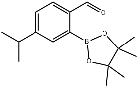 4-Isopropyl-2-(4,4,5,5-tetramethyl-1,3,2-dioxaborolan-2-yl)benzaldehyde Struktur