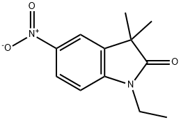 2H-Indol-2-one, 1-ethyl-1,3-dihydro-3,3-dimethyl-5-nitro- 化学構造式