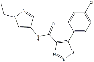 5-(4-chlorophenyl)-N-(1-ethylpyrazol-4-yl)thiadiazole-4-carboxamide|