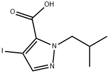 4-碘-1-异丁基-1H-吡唑-5-羧酸,1354704-22-5,结构式