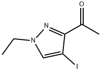 1-(1-Ethyl-4-iodo-1H-pyrazol-3-yl)-ethanone Struktur