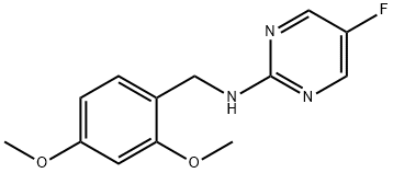 N-(2,4-二甲氧基苄基)-5-氟嘧啶-2-胺 结构式