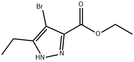 4-Bromo-5-ethyl-2H-pyrazole-3-carboxylic acid ethyl ester Struktur