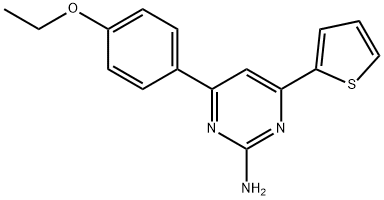 4-(4-ethoxyphenyl)-6-(thiophen-2-yl)pyrimidin-2-amine 结构式