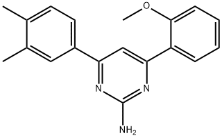 4-(3,4-dimethylphenyl)-6-(2-methoxyphenyl)pyrimidin-2-amine Structure