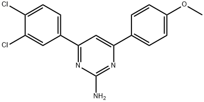 4-(3,4-dichlorophenyl)-6-(4-methoxyphenyl)pyrimidin-2-amine Structure