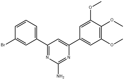 4-(3-bromophenyl)-6-(3,4,5-trimethoxyphenyl)pyrimidin-2-amine,1354918-39-0,结构式