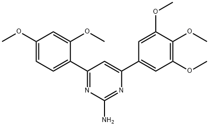 4-(2,4-dimethoxyphenyl)-6-(3,4,5-trimethoxyphenyl)pyrimidin-2-amine,1354918-73-2,结构式