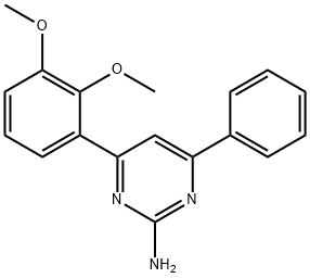 4-(2,3-dimethoxyphenyl)-6-phenylpyrimidin-2-amine Structure