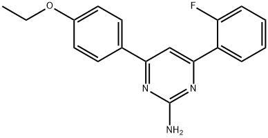 4-(4-ethoxyphenyl)-6-(2-fluorophenyl)pyrimidin-2-amine Structure