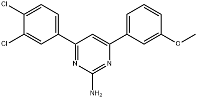 4-(3,4-dichlorophenyl)-6-(3-methoxyphenyl)pyrimidin-2-amine Structure