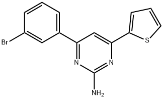 4-(3-bromophenyl)-6-(thiophen-2-yl)pyrimidin-2-amine,1354920-53-8,结构式