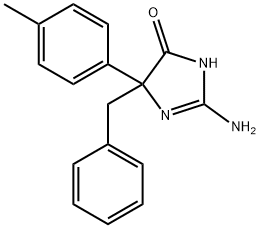 2-amino-5-benzyl-5-(4-methylphenyl)-4,5-dihydro-1H-imidazol-4-one Structure