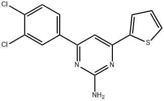 4-(3,4-dichlorophenyl)-6-(thiophen-2-yl)pyrimidin-2-amine Structure