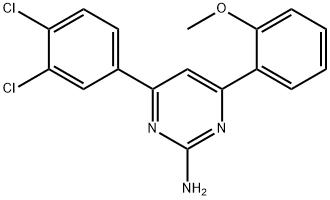 4-(3,4-dichlorophenyl)-6-(2-methoxyphenyl)pyrimidin-2-amine,1354922-87-4,结构式
