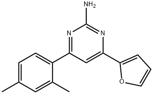 4-(2,4-dimethylphenyl)-6-(furan-2-yl)pyrimidin-2-amine Structure