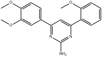 4-(3,4-dimethoxyphenyl)-6-(2-methoxyphenyl)pyrimidin-2-amine Structure