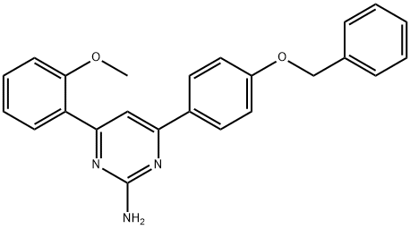 4-[4-(benzyloxy)phenyl]-6-(2-methoxyphenyl)pyrimidin-2-amine Structure