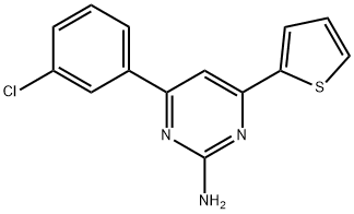 4-(3-chlorophenyl)-6-(thiophen-2-yl)pyrimidin-2-amine Structure