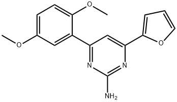 4-(2,5-dimethoxyphenyl)-6-(furan-2-yl)pyrimidin-2-amine Struktur