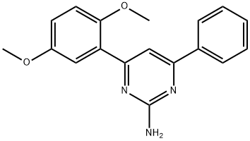 4-(2,5-dimethoxyphenyl)-6-phenylpyrimidin-2-amine 化学構造式